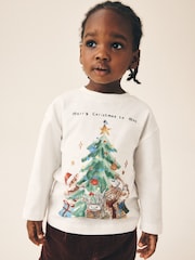 White Hamish Watercolour - Landarmshirt mit weihnachtlichem Design (3 M.–7 J.) - Bild 1 von 4