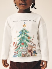 White Hamish Watercolour - Landarmshirt mit weihnachtlichem Design (3 M.–7 J.) - Bild 3 von 4