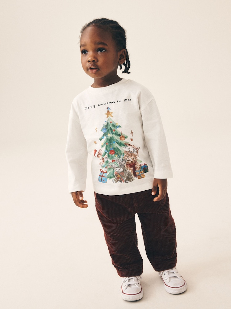 White Hamish Watercolour - Landarmshirt mit weihnachtlichem Design (3 M.–7 J.) - Bild 4 von 4