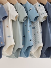 Blue Character Short Sleeve Baby Bodysuits 7 Pack - Image 11 of 14