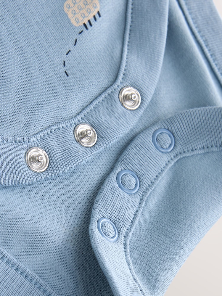 Blue Character Short Sleeve Baby Bodysuits 7 Pack - Image 14 of 14 Blue Character Short Sleeve Baby Bodysuits 7 Pack - Image 14 of 14