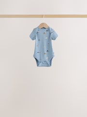 Blue Character Short Sleeve Baby Bodysuits 7 Pack - Image 5 of 14
