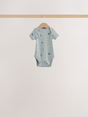 Blue Character Short Sleeve Baby Bodysuits 7 Pack - Image 8 of 14