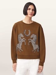 AllSaints Brown Luck Pippa Sweatshirt - Image 5 of 7