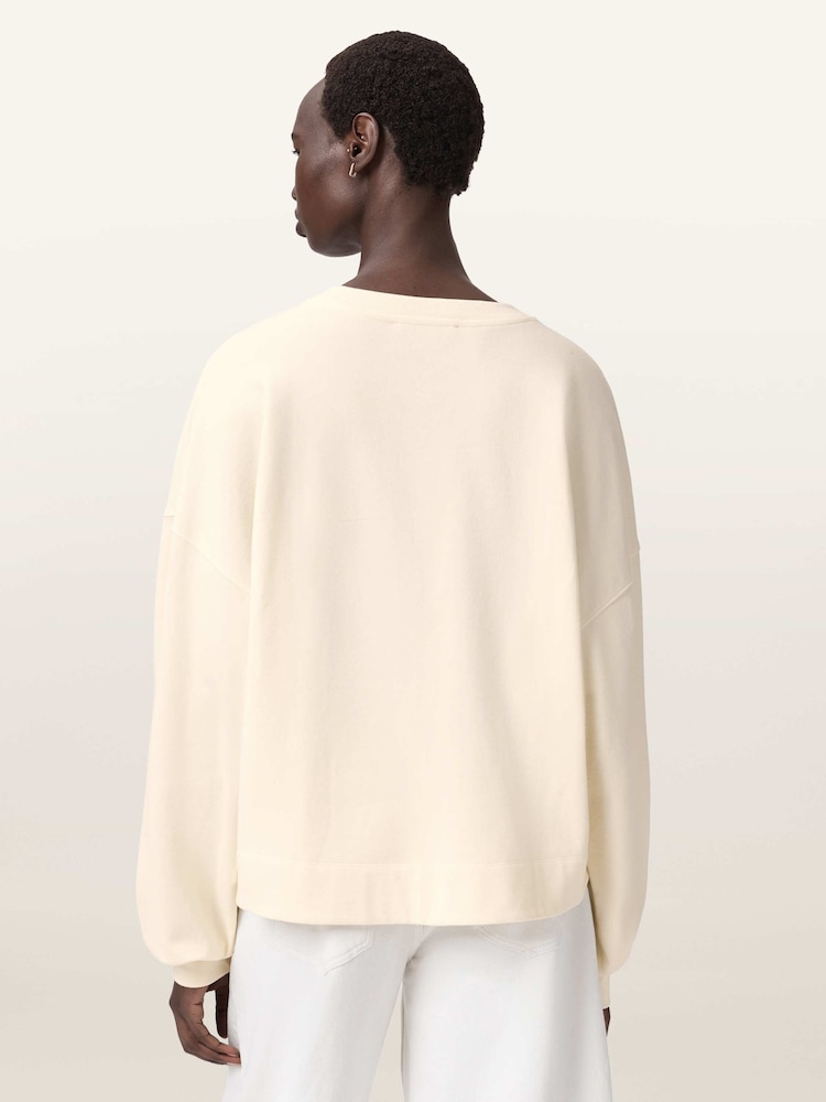 AllSaints White Lila Embos Sweatshirt - Image 2 of 5