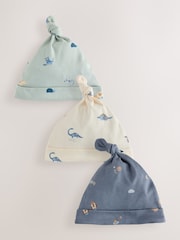 Blue Mini Character Baby Beanies 3 Pack (0-18mths) - Image 1 of 6