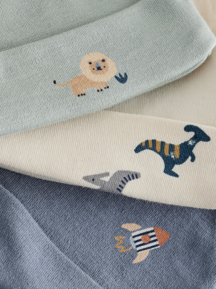 Blue Mini Character Baby Beanies 3 Pack (0-18mths) - Image 6 of 6