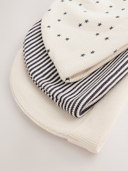 Monochrome Waffle Baby Beanies 3 Pack (0-18mths) - Image 5 of 6