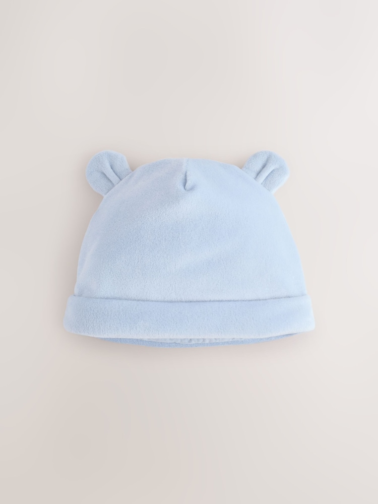 Blue and White Baby Beanies 2 Pack (0-12mths) - Image 2 of 6 Blue and White Baby Beanies 2 Pack (0-12mths) - Image 2 of 6
