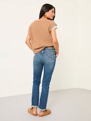 FatFace Chesham Indigo Blue Petite Girlfriend Jeans - Image 2 of 8