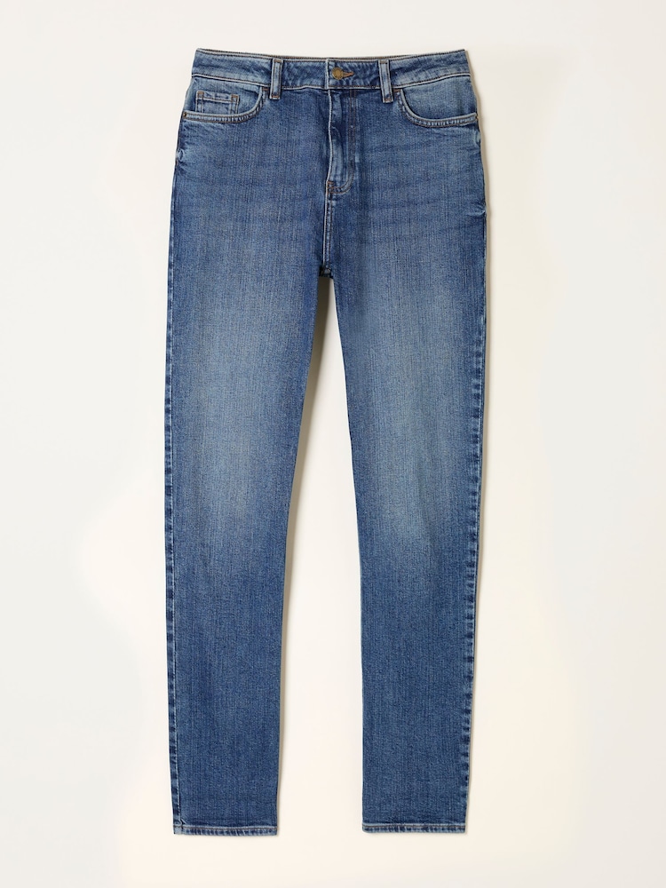 FatFace Chesham Indigo Blue Petite Girlfriend Jeans - Image 8 of 8