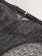 Charcoal Grey High Leg N.Premium Swiss Designed Embroidered Knickers - Image 10 of 10
