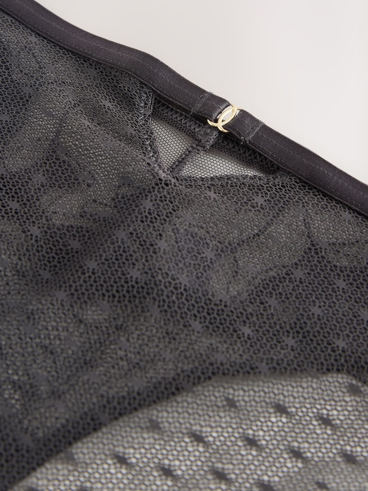 Charcoal Grey High Leg N.Premium Swiss Designed Embroidered Knickers - Image 10 of 10 Charcoal Grey High Leg N.Premium Swiss Designed Embroidered Knickers - Image 10 of 10