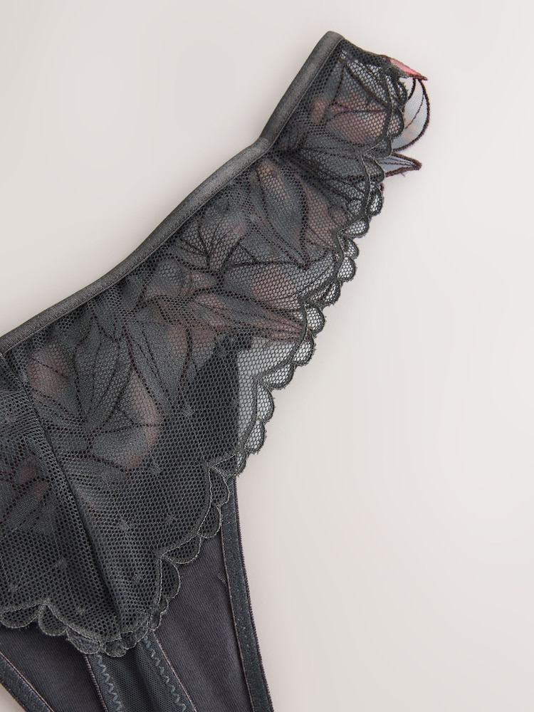 Black N.Premium Swiss Designed Embroidered Knickers - Image 7 of 7 Black N.Premium Swiss Designed Embroidered Knickers - Image 7 of 7