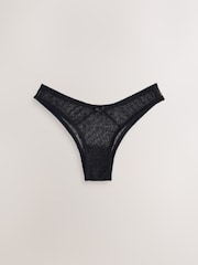 黑色 - 點點網眼女性內褲 - 圖片 5，共 7