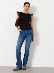 FatFace Katrine Denim Dark Blue Bootcut Jean - Image 4 of 6