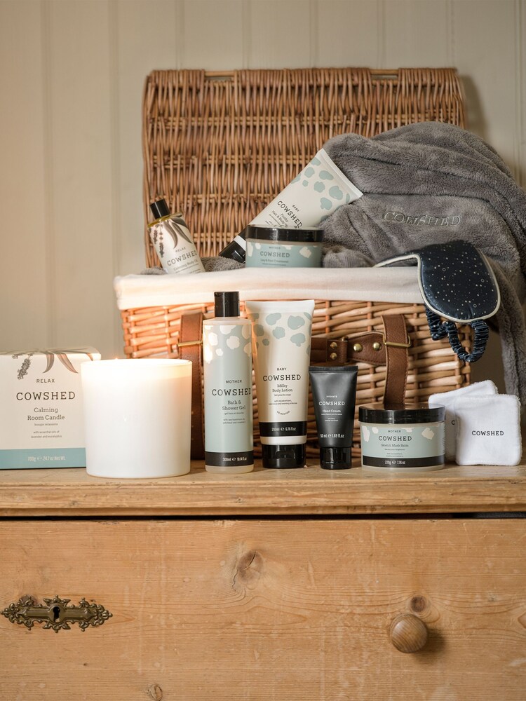 Cowshed Mother & Baby Wicker Hamper (Worth £312) - Image 1 of 1