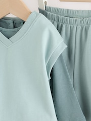 Blue Sweat Tank, Bodysuit and Joggers Baby 3 Piece Set (0mths-2yrs) - Image 13 of 22