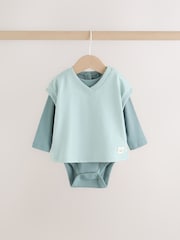 Blue Sweat Tank, Bodysuit and Joggers Baby 3 Piece Set (0mths-2yrs) - Image 7 of 22