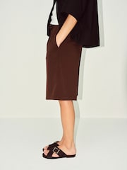 The Set X-Strap Slip On Mule Sandals Chocolate Brown Suede - Image 3 of 7