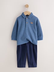 Bleu - Ensemble polo à manches longues et Survêtement (3mois -7an) - Image 6 de 9