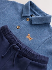 Bleu - Ensemble polo à manches longues et Survêtement (3mois -7an) - Image 8 de 9