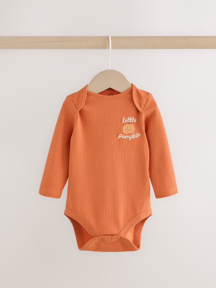 pomarańczowe halloween - Baby Bodysuit and Hat 2 Piece - Obraz 2 z 7