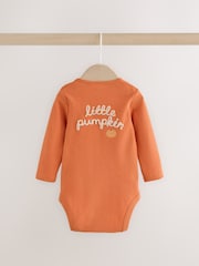pomarańczowe halloween - Baby Bodysuit and Hat 2 Piece - Obraz 4 z 7