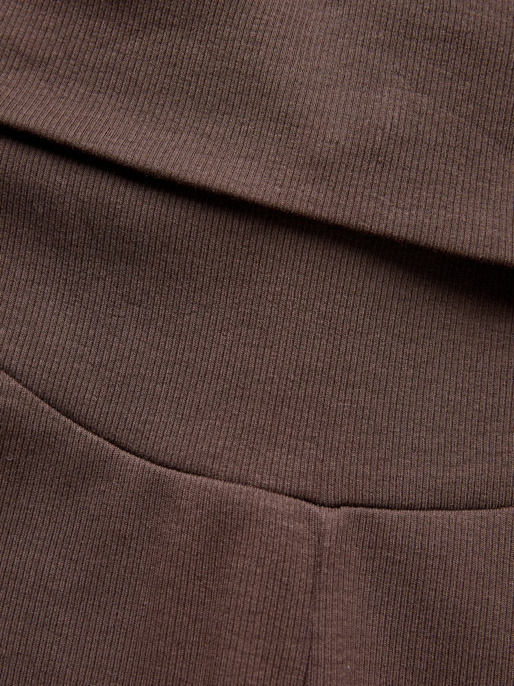 Chocolate Brown Maternity Flare Leggings - Image 10 of 10 Chocolate Brown Maternity Flare Leggings - Image 10 of 10