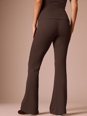 Chocolate Brown Maternity Flare Leggings - Image 5 of 10