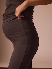 Chocolate Brown Maternity Flare Leggings - Image 6 of 10