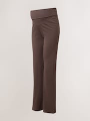Chocolate Brown Maternity Flare Leggings - Image 8 of 10