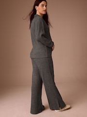رمادي - Maternity Knit Co-Ord Trousers Set - صورة 4 من 5