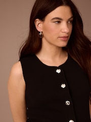 Preto - Maternity Button Through Knitted Vest - Imagem 5 de 9