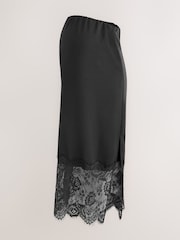Schwarz - Maternity Satin Skirt With Lace - Bild 1 von 4