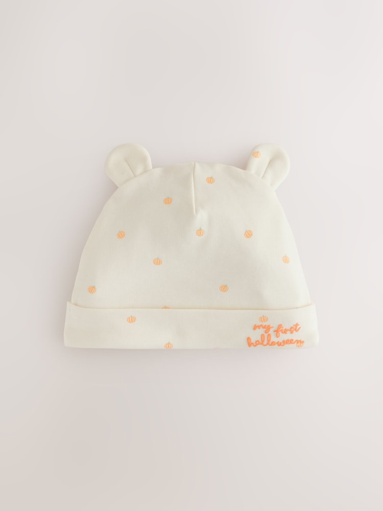 Neutral First Halloween 2 Piece Baby Beanie And Bib Set (0-12mths) - Image 2 of 6 Neutral First Halloween 2 Piece Baby Beanie And Bib Set (0-12mths) - Image 2 of 6