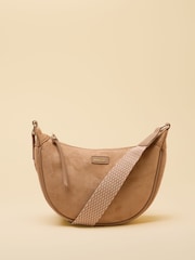 Joules Suedette Neutral Moon Cross Body bag - Image 1 of 10