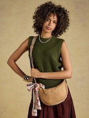Joules Suedette Neutral Moon Cross Body bag - Image 4 of 10