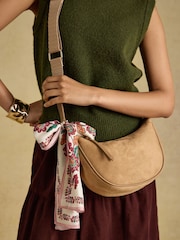 Joules Suedette Neutral Moon Cross Body bag - Image 5 of 10