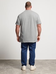 BadRhino Big & Tall Grey Long Distressed Graphic T-Shirt - Image 3 of 4