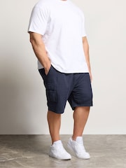 Albastru - BadRhino Big & Tall Washed Cargo Shorts - Imaginea 1 din 6