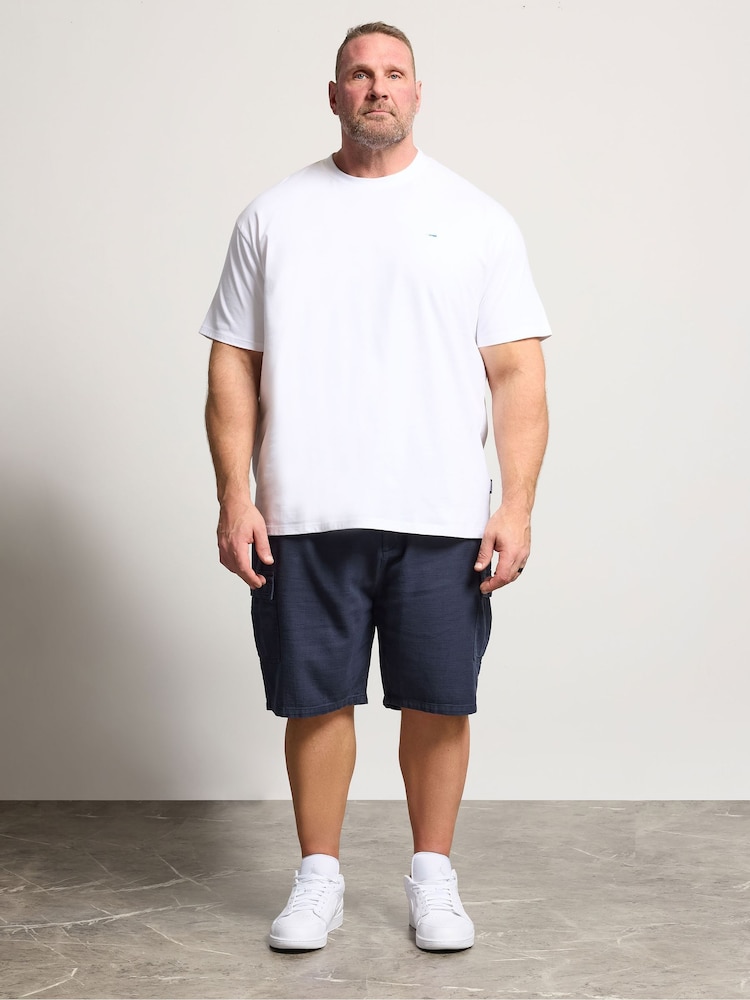 Albastru - BadRhino Big & Tall Washed Cargo Shorts - Imaginea 2 din 6