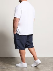 Albastru - BadRhino Big & Tall Washed Cargo Shorts - Imaginea 3 din 6