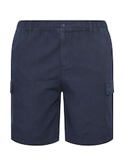 Albastru - BadRhino Big & Tall Washed Cargo Shorts - Imaginea 5 din 6