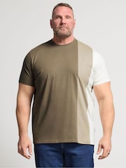 BadRhino Big & Tall Brown Falcon Cut & Sew T-Shirt - Image 1 of 6