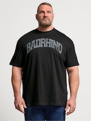 BadRhino Big & Tall Black Distressed Graphic T-Shirt - Image 1 of 5