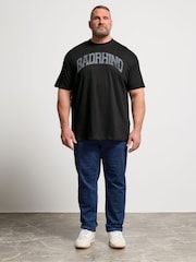 BadRhino Big & Tall Black Distressed Graphic T-Shirt - Image 2 of 5