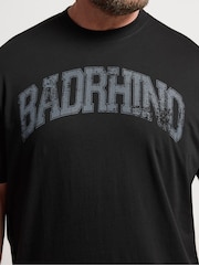 BadRhino Big & Tall Black Distressed Graphic T-Shirt - Image 4 of 5