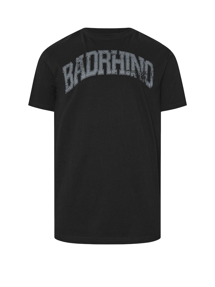 BadRhino Big & Tall Black Distressed Graphic T-Shirt - Image 5 of 5