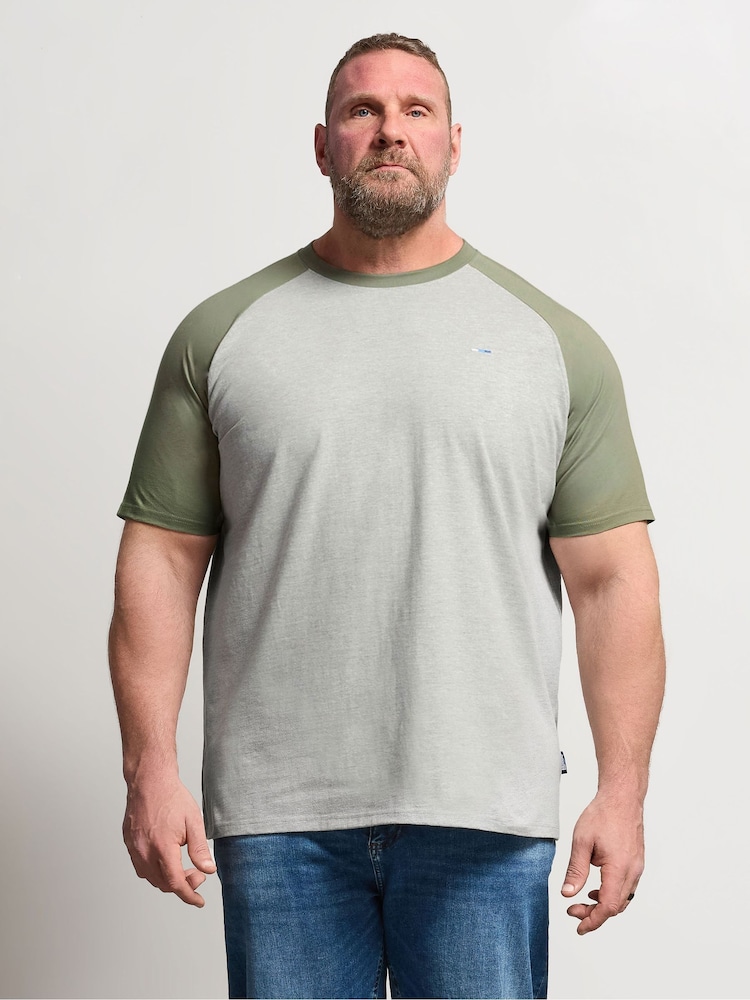 BadRhino Big & Tall Green Raglan T-Shirt - Image 1 of 5